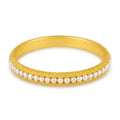 Elegant Gold-Plated Pearl Bangle