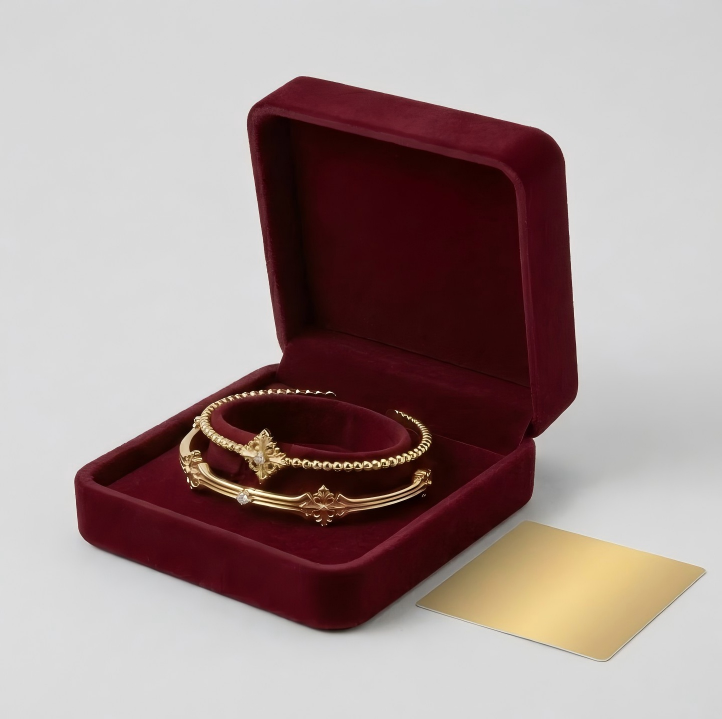 Elegant Gold-Plated Crystal Bracelets
