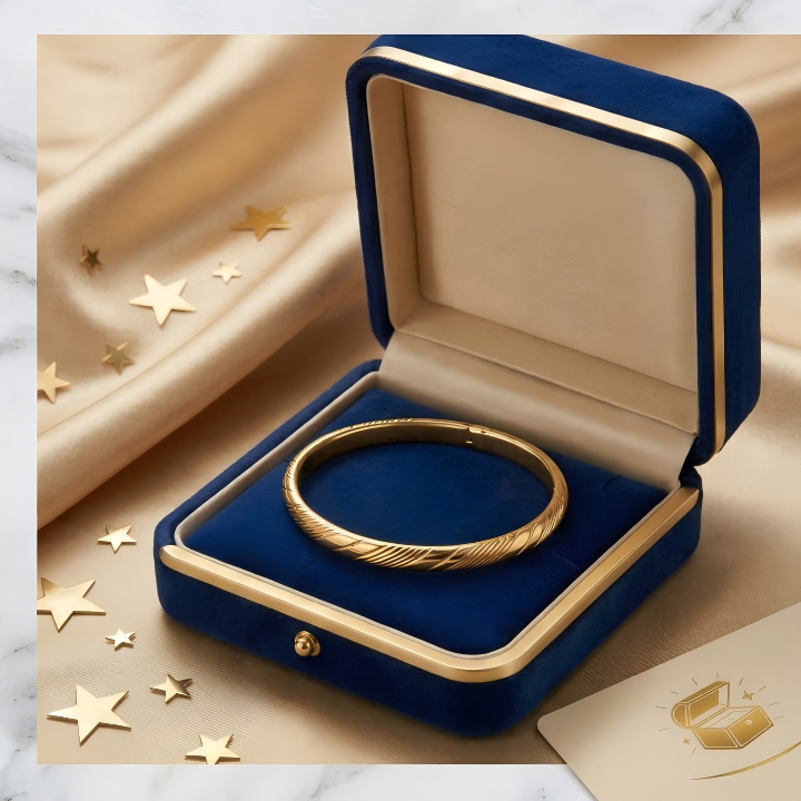 Elegant Gold-Plated Twisted Texture Bangle