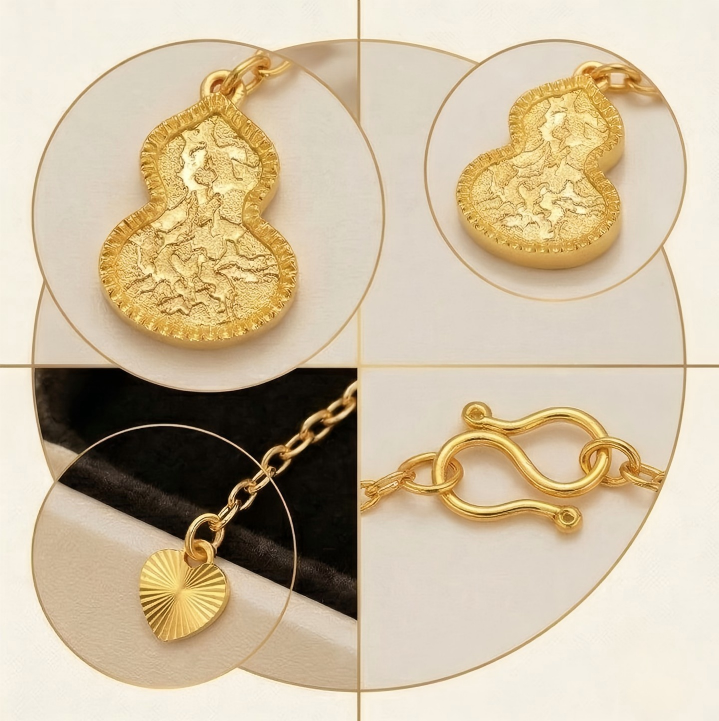 Gold-Plated Heart Motif Bracelet